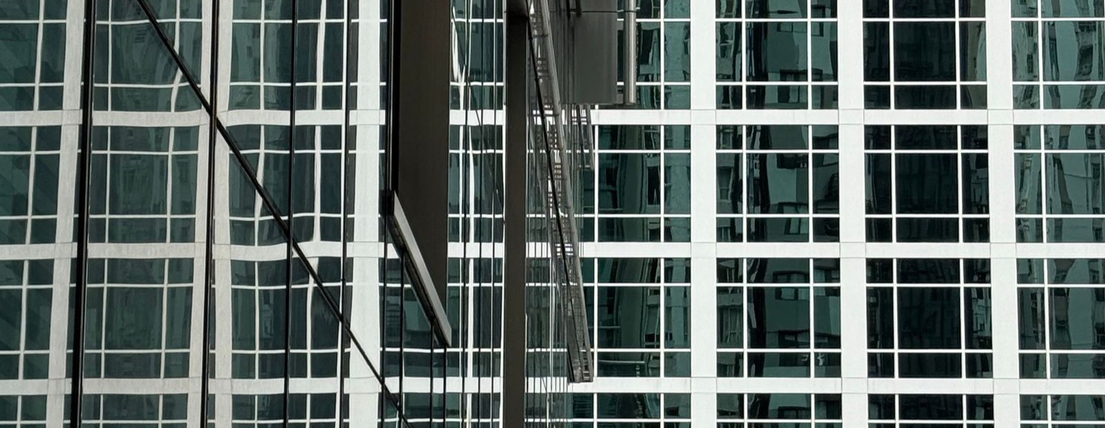 Abstract grid of a glazed office facade